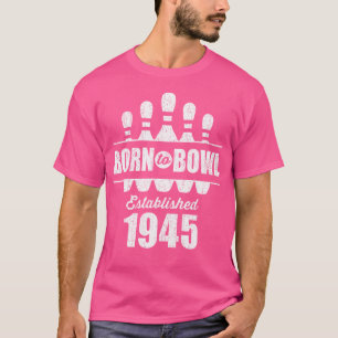 80 jaar oude bowler 80e verjaardag bowling t-shirt