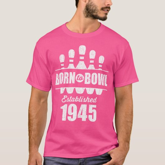 80 jaar oude bowler 80e verjaardag bowling t-shirt (Voorkant)