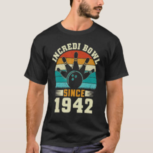 80 jaar oude Bowler Bowling 1942 80e verjaardag T-shirt