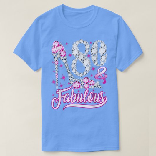 80 jaar oude cadeautjes 80 en 80 jaar oude schitte t-shirt (Design voorkant)
