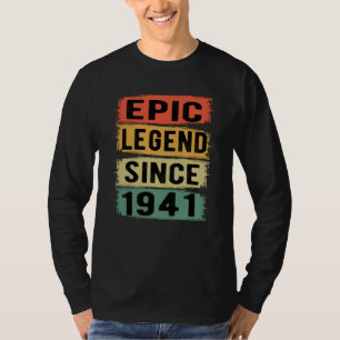 80 jaar oude dag 1941 epic Legend 81st Birthday T-shirt