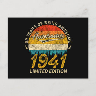 80 jaar oude dag 1941 Geweldige sinds 80 september Briefkaart