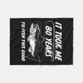 80 jaar oude dag visserij 80e dag fleece deken (Voorkant (Horizontaal))