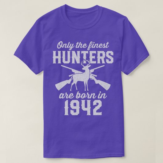 80 jaar oude deer Hunter 80th Birthday 1942 Huntin T-shirt (Design voorkant)