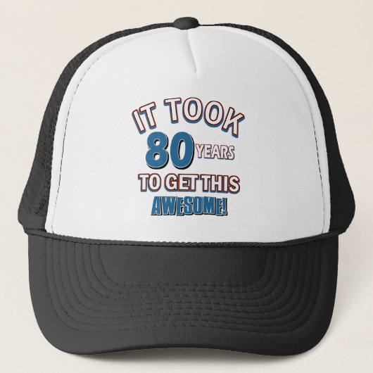 80 jaar oude design trucker pet (Voorkant)