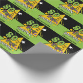 80 jaar oude dierdag cadeaupapier (Hoek)