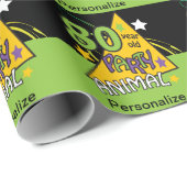 80 jaar oude dierdag cadeaupapier (Rol Hoek)