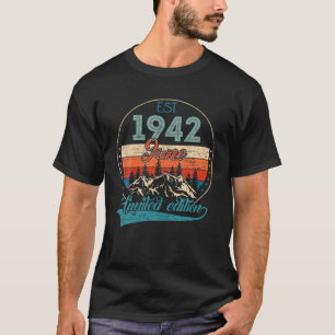 80 jaar oude geboorte Gift EST June 1942 Limited E T-shirt