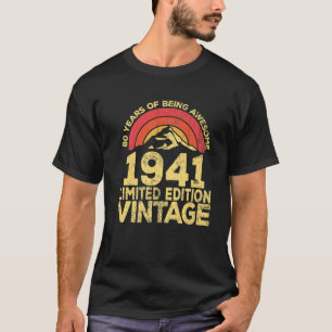 80 jaar oude ledennaire retro  Geweldige geboorte T-shirt