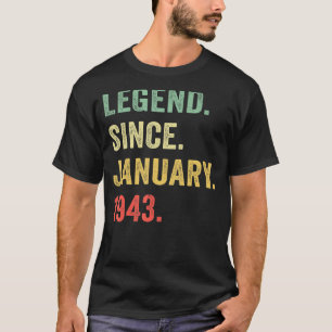 80 jaar oude legering sinds januari 1943 80e geboo t-shirt