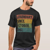 80 jaar oude legering sinds oktober 1942 80e geboo t-shirt (Voorkant)