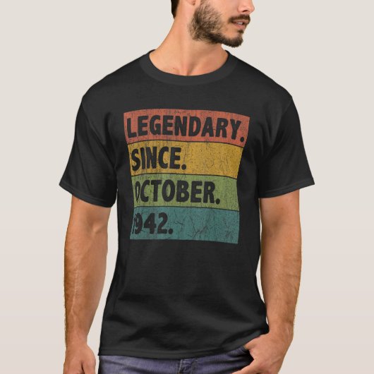80 jaar oude legering sinds oktober 1942 80e geboo t-shirt (Voorkant)
