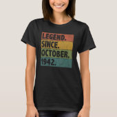 80 jaar oude legering sinds oktober 1942 80e geboo t-shirt (Voorkant)