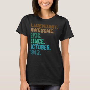 80 jaar oude legering sinds oktober 1942 80e geboo t-shirt