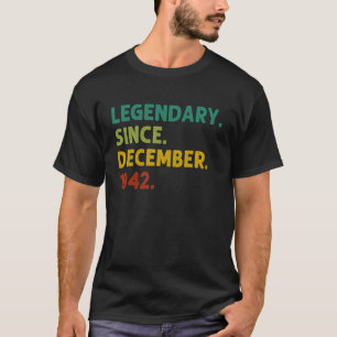 80 jaar oude leggende sinds december 1942 80e gebo t-shirt