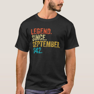 80 jaar oude leggende sinds september 1942 80e her t-shirt