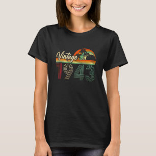 80 jaar oude Retro Gift Mannen Vrouwen 1943 80th T-shirt