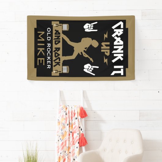 80 jaar oude rockers spandoek (Insitu)