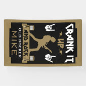 80 jaar oude rockers spandoek (Horizontaal)