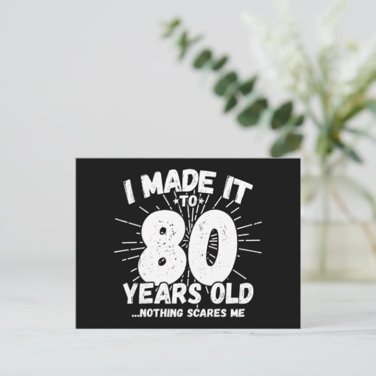 80 Jaar Oude Sarcastische Meme Leuk 80ste Verjaard Briefkaart (Staand voorkant)