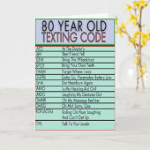 80 Jaar Oude Sms Code Grappige Verjaardag Ouderen Kaart (Gele Bloem)