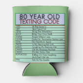 80 jaar oude sms-code grappige verjaardagssenioren blikjeskoeler (Voorkant)