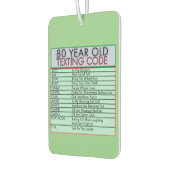 80 jaar oude sms-code grappige verjaardagssenioren luchtverfrisser (Links)