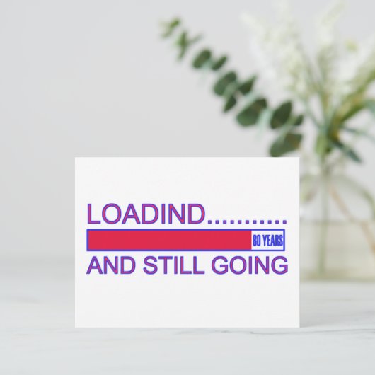 80 JAAR OUDE VERJAARDAG DESIGN BRIEFKAART (Staand voorkant)