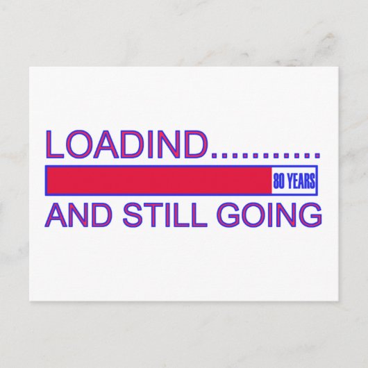 80 JAAR OUDE VERJAARDAG DESIGN BRIEFKAART (Voorkant)