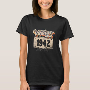 80 jaar oude Vintage 1942 Mannen Vrouwen 80e verja T-shirt