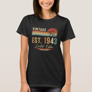 80 jaar oude Vintage 1943 80e verjaardag T-shirt
