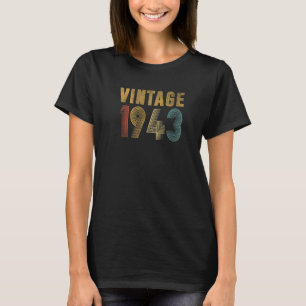 80 jaar oude Vintage 1943, gemaakt in 1943 80e geb T-shirt