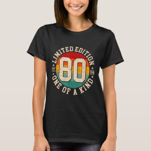 80 jaar oude vintage 1946 beperkte editie 80ste t-shirt