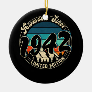 80 jaar oude Vintage 80 jaar oude verjaardag 1942 Keramisch Ornament