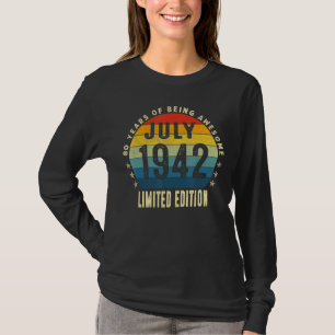 80 jaar oude Vintage juli 1942 80ste klassieker T-shirt