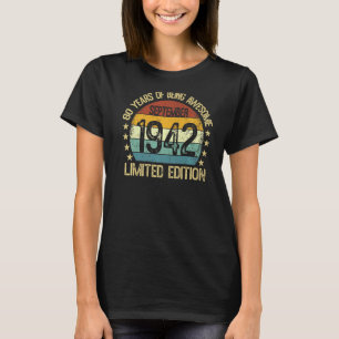 80 jaar oude Vintage september 1942 80th T-shirt