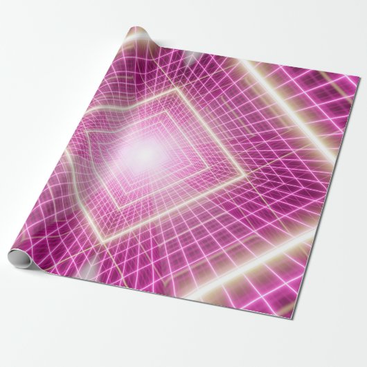 80 jaar retro en Sci Fi pop art scene. Cadeaupapier (Uitgerold)