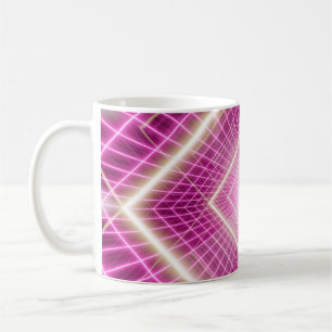 80 jaar retro en Sci Fi pop art scene. Koffiemok
