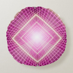 80 jaar retro en Sci Fi pop art scene. Rond Kussen