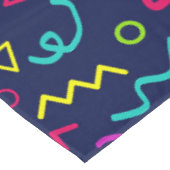 80 jaar, retro party neon Memphis patroon Tafelkleed (Gekanteld)