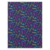 80 jaar, retro party neon Memphis patroon Tafelkleed (Voorkant)