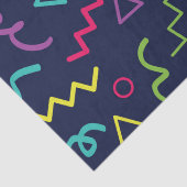 80 jaar, retro party neon Memphis patroon Tissuepapier (Detail)