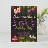 80 jaar uitnodiging, terug naar de 80, elke leefti kaart (Staand voorkant)