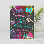 80 jaar uitnodiging, terug naar de 80, elke leefti kaart (Staand voorkant)