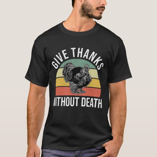 80 jaar  Vegan Thanksgiving Turkije Dierenrechten T-shirt (Voorkant)