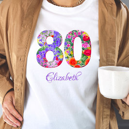 80 jaar verjaardag bloemengast van eer T-shirt