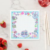 80 jaar verjaardagsfeest thema retro napkins servet (Insitu)