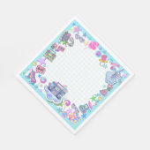 80 jaar verjaardagsfeest thema retro napkins servet (Hoek)