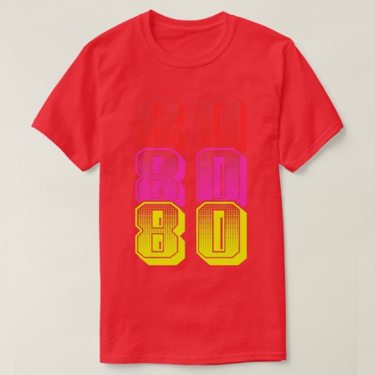 80  jaren 80 t-shirt (Design voorkant)