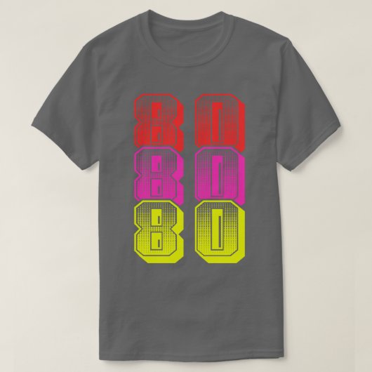 80  jaren 80 t-shirt (Design voorkant)